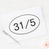 31 in 5 Aufkleber (Umschlag)