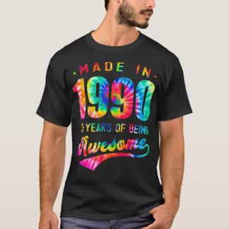 31 Jahre alt 31. Geburtstag 1990 Gefärbte Krawatte T-Shirt
