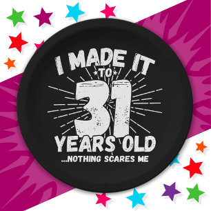 31 Jahre alt Sarcastic Meme Funny 31. Geburtstag Pappteller