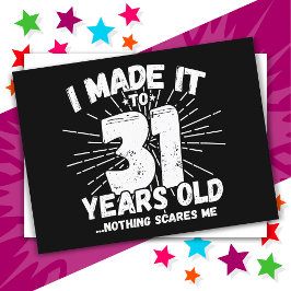 31 Jahre alt Sarcastic Meme Funny 31. Geburtstag Postkarte
