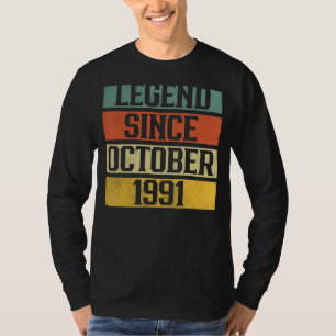 31 Jahre alte Legende seit Oktober 1991 31. Geburt T-Shirt