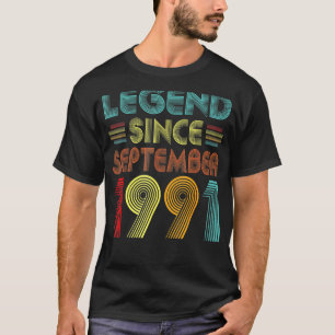 31 Jahre alte Legende seit September 1991 31. Bir T-Shirt