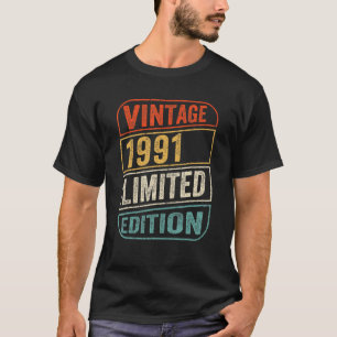 31 Jahre alte Vintage 1991 31. Geburtstag T-Shirt