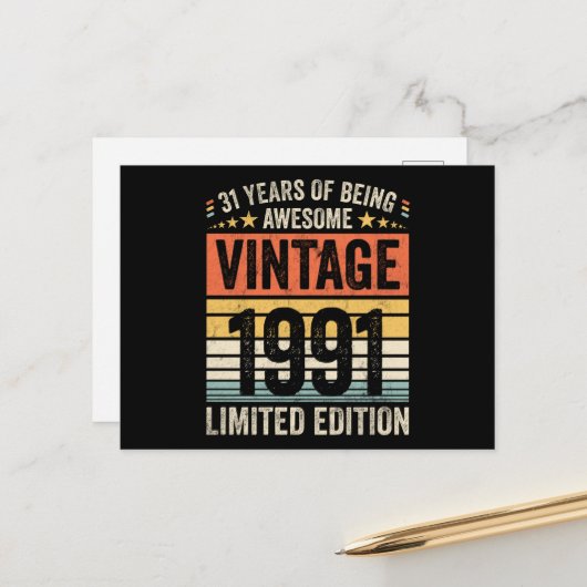 31 Jahre Phantastisch Vintag 1991 Postkarte (Vorderseite/Rückseite Beispiel)