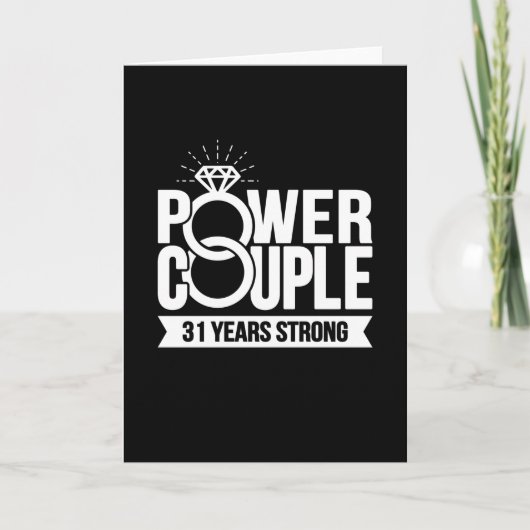 31 Jahre Starker Power Paar Niedlich 31. Jubiläum Karte (Vorderseite)