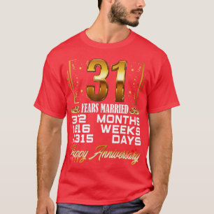 31 Jahre Verheiratetes sonniges 31. Hochzeitstag T-Shirt