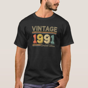 31 Jahre Vintag 1991 31. Geburtstag T-Shirt