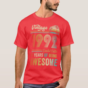 31 Jahre Vintag 1992 31. Geburtstag Männer Frauen T-Shirt