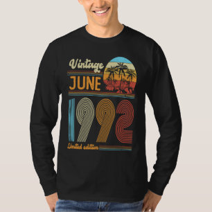 31 Jahre Vintager Geburtstag Juni 1992 Frauen Männ T-Shirt