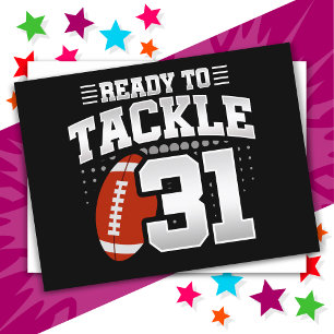 31-jähriges Tackle Football Party 31. Geburtstag Postkarte