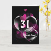 31. Jubiläumsblasen auf der Black Card Karte (Gelbe Blume)