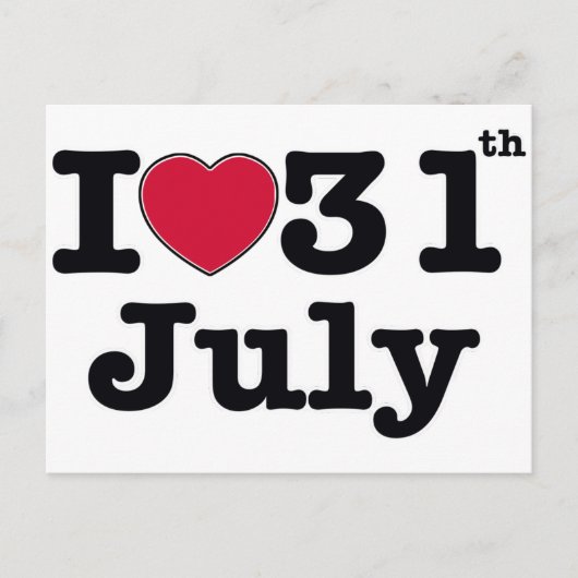 31. Juli mein Geburtstag Postkarte (Vorderseite)