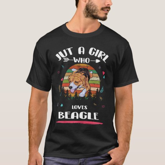 31 Nur ein Mädchen, das Beagle Liebe T-Shirt (Vorderseite)