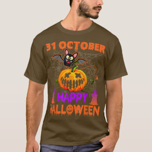 31. Oktober Frohe Halloween Funny Bat Beängstigend T-Shirt