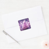 31. Oktober Glückliches Halloween Niedlich Pink Ge Quadratischer Aufkleber (Umschlag)