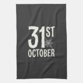 31. Oktober Halloween Spinnennetz Design Geschirrtuch (Vertikal)
