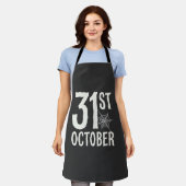 31. Oktober Halloween Spinnennetz-Design Schürze (Getragen)