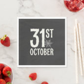 31. Oktober Halloween Spinnennetz-Design Serviette (Beispiel)