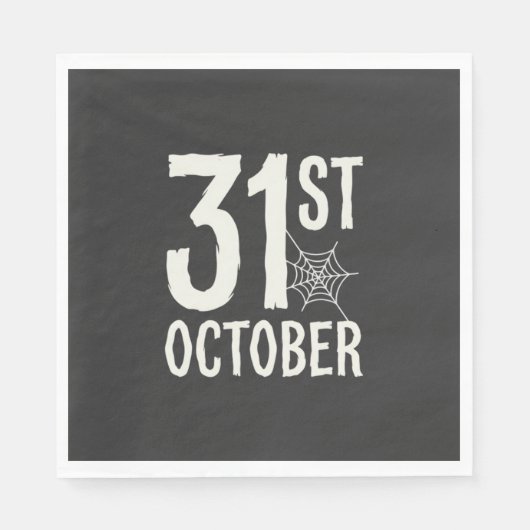 31. Oktober Halloween Spinnennetz-Design Serviette (Vorderseite)