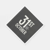 31. Oktober Halloween Spinnennetz-Design Serviette (Ecke)