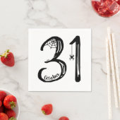 31. Oktober Spider Web Serviette (Beispiel)