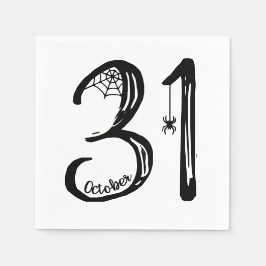 31. Oktober Spider Web Serviette (Vorderseite)