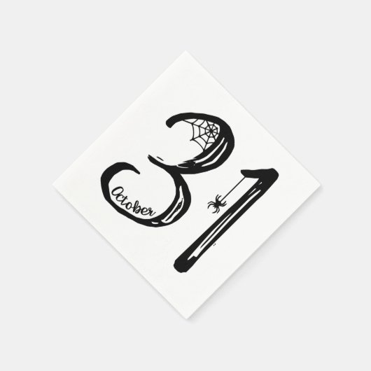 31. Oktober Spider Web Serviette (Ecke)