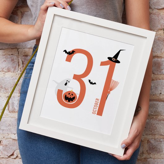 31. Oktober | Spooky Witch Hat, Ghost Poster