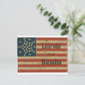 31 Star 1860 Lincoln und Hamlin American Flag Postkarte (Stehend Vorderseite)
