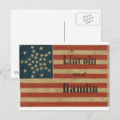 31 Star 1860 Lincoln und Hamlin American Flag Postkarte (Vorne/Hinten)