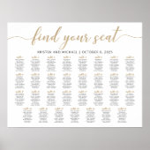 31 Tische finden Sie Ihren Sitzplan Poster (Vorne)