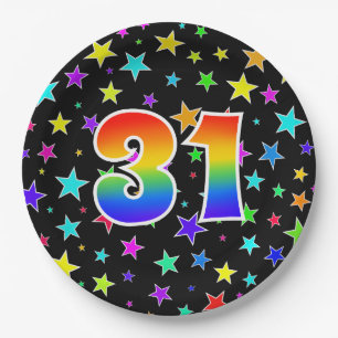 31. Veranstaltung: Bold, Fun, Colorful Rainbow 31 Pappteller