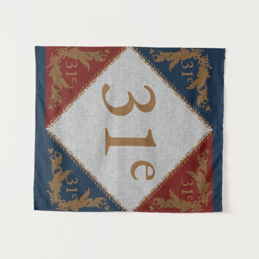 31e Flag Wandteppich (Vorderseite (Horizontal))