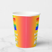 31st Birthday: Colorful, Fun Rainbow Pattern # 31 Pappbecher (Rechts)