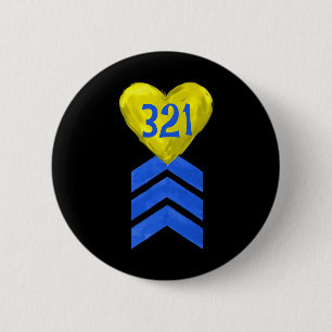 321 Trisomie 21 Down-Syndrom-Bewusstsein Button