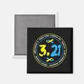 321 World Down Syndrome Awareness for men women ki Magnet (Vorderseite/Rückseite)