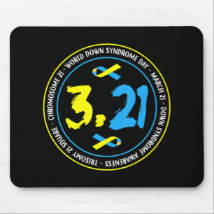 321 World Down Syndrome Awareness for men women ki Mousepad