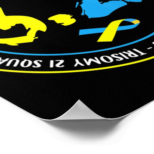 321 World Down Syndrome Awareness for men women ki Poster (Ecke)