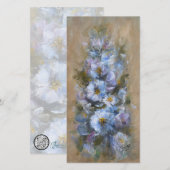322 blaue floral 4 x 8" Karte (Vorne/Hinten)