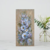 322 blaue floral 4 x 8" Karte (Stehend Vorderseite)