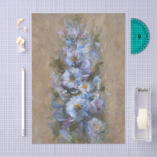 322 Blue and white Seidenpapier (Handwerk)