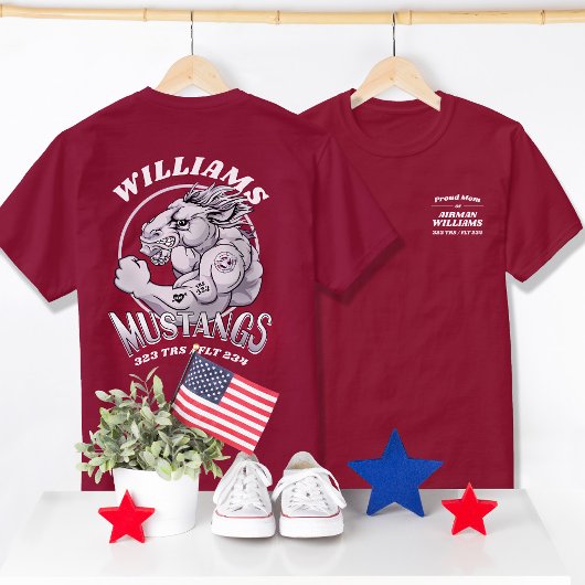 323 Mustangs Air Force Basic Training Abschluss T-Shirt