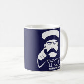 325ml blaue Edinburgh Kaffeetasse (VorderseiteRechts)