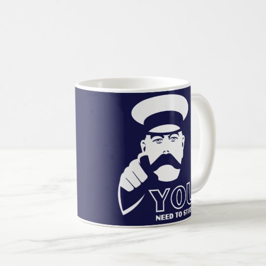 325ml blaue Edinburgh Kaffeetasse (VorderseiteRechts)