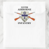 325TH IM FLUGZEUG INFANTERIE-AUFKLEBER QUADRATISCHER AUFKLEBER (Tasche)