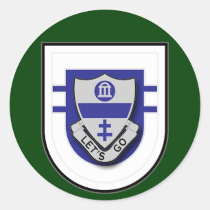 325th Infanterie-Regiment - 2d Bataillon-Blitz Runder Aufkleber