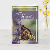 3261 Schmetterlingsmontage-Beileid Karte (Gelbe Blume)