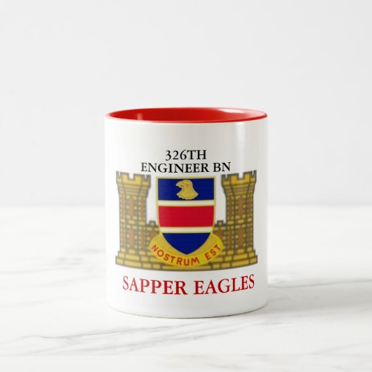 326TH INGENIEURBNsapper-ADLER-TASSE Zweifarbige Tasse (Mittel)
