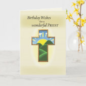 3272 Geburtstagspriester, Kreuz Karte (Gelbe Blume)