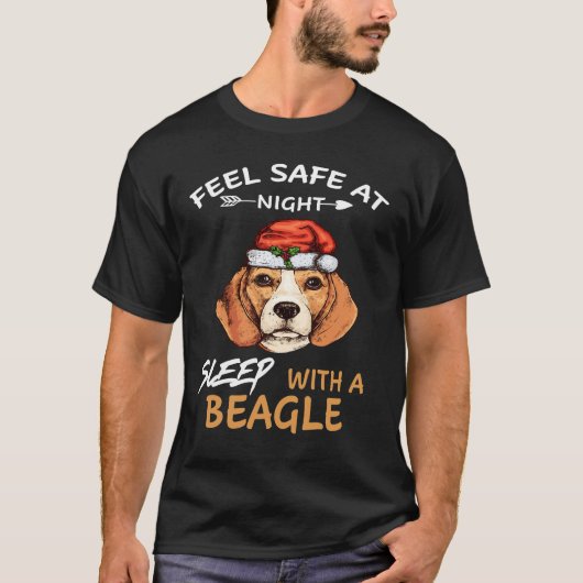 327 fühlen sich bei Nachtruhe mit Beagle sicher T-Shirt (Vorderseite)